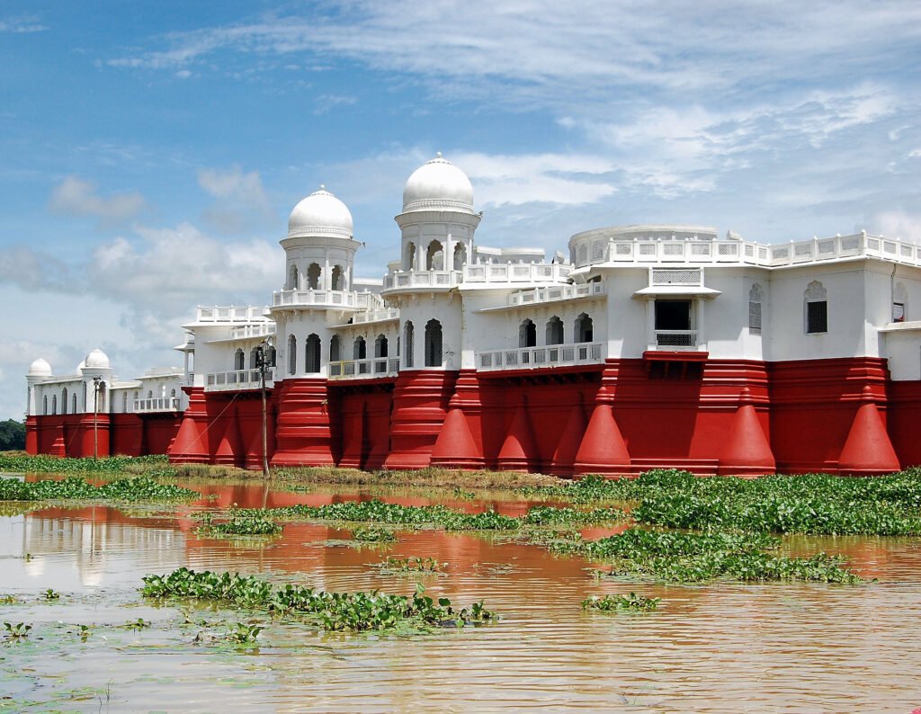 Neermahal Palace surrounded by Rudrasagar Lake in Tripura