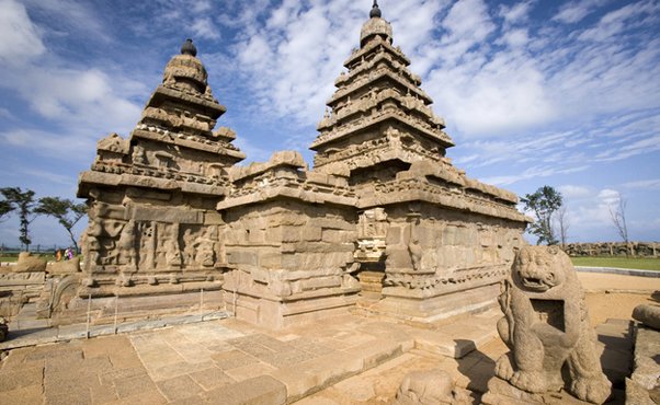 Shore Temple UNESCO World Heritage Site Mahabalipuram Tamil Nadu